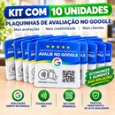 Placa Avaliação Google NFC + QR Code Dinamico | 10cmx10cm