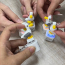 Chaveiro Gaivota da Mina Quente com Luz e Som – Brinquedo Antiestresse Criativo