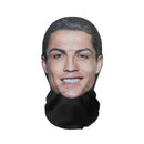 Máscara engraçada de celebridade 3D | Messi CR7 Neymar Futebol Cosplay | Máscara de malha respirável (2Peças)