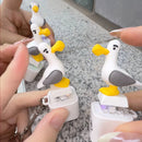 Chaveiro Gaivota da Mina Quente com Luz e Som – Brinquedo Antiestresse Criativo