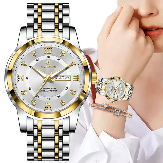 LIGE 2026 New Diamond Watch Women Watches Ladies Creative Steel Women's Bracelet Watches Female Waterproof Clock Montre Femme