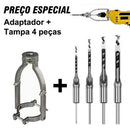 Kit Jogo 4 Brocas  Quadrada Avicii Express Madeira 1/4 5/16 3/8 1/2,Furo De Aço