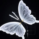 Borboleta Led 40/60cm Com Movimento Festas Decoração Natal Prova D'água Bivolt