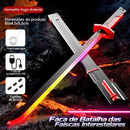 Espada Katana Samurai Grande 80Cm Com Led RGB Faisca e Fumaça Sabre de Luz Iluminado