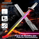 Espada Katana Samurai Grande 80Cm Com Led RGB Faisca e Fumaça Sabre de Luz Iluminado