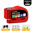 Trava de Disco em Liga de Alumínio Com Alarme 110dB Antifurto para Moto/Bike à Prova dÁgua Universal