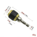 KIT 2 Adaptadores de Mandril 60mm e 120mm Acoplamento Engate Rápido 1/4 com Haste Hexagonal