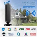 Antena de TV Interna/Externa com Fio de Alto Ganho 4K DVB-T HD Digital Terrestre HDTV
