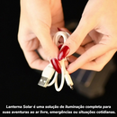 Lanterna Solar Portátil Led Camping com Powerbank 1K Lúmens de Alta Potência USB Bivolt