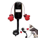 Brinquedo Interativo para Gatos: Saco de Pancadas com Luvas de Boxe para Felinos