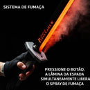 Espada Katana Samurai Grande 80Cm Com Led RGB Faisca e Fumaça Sabre de Luz Iluminado