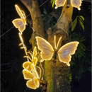 Borboleta Led 40/60cm Com Movimento Festas Decoração Natal Prova D'água Bivolt
