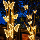 Borboleta Led 40/60cm Com Movimento Festas Decoração Natal Prova D'água Bivolt