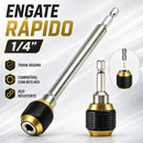 KIT 2 Adaptadores de Mandril 60mm e 120mm Acoplamento Engate Rápido 1/4 com Haste Hexagonal
