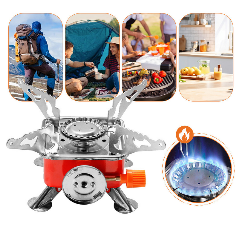Fogareiro Portátil Fogão á Gás Ingnição Automática Camping Viagem Dobrável Higher Power