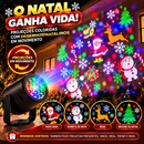 Projetor LED Natalino 16 Desenhos de Natal Luzes Decoração Natalinos Projeção 3D Casa Jardim Festas Parede