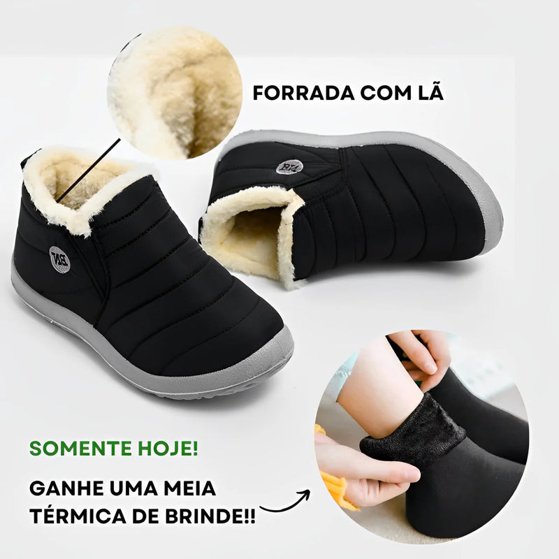 Bota de Inverno Ortopédica a Prova D'água - Confort Flex
