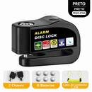 Trava de Disco em Liga de Alumínio Com Alarme 110dB Antifurto para Moto/Bike à Prova dÁgua Universal