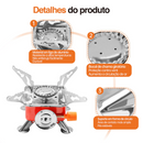 Fogareiro Portátil Fogão á Gás Ingnição Automática Camping Viagem Dobrável Higher Power