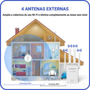 Repetidor de Sinal Wi-Fi Roteador Wireless 2.4G Sem Fio 4 Antenas