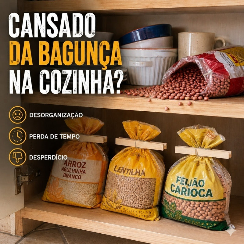 Sacos Potes Premium Armazenador de Alimentos Reutilizáveis 3 UNIDADES
