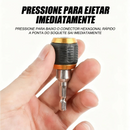 KIT 2 Adaptadores de Mandril 60mm e 120mm Acoplamento Engate Rápido 1/4 com Haste Hexagonal