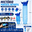Mictório Portátil Retrátil 750ml Unissex | Urinol Dobrável para Viagem, Carro, Camping e Emergências