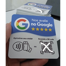 Placa Avaliação Google NFC + QR Code Dinamico | 10cmx10cm