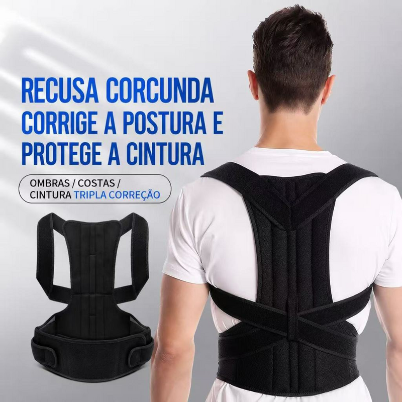 Corretor Postural Ergonômico Reforçado - Cinta Modeladora para Conforto e Suporte