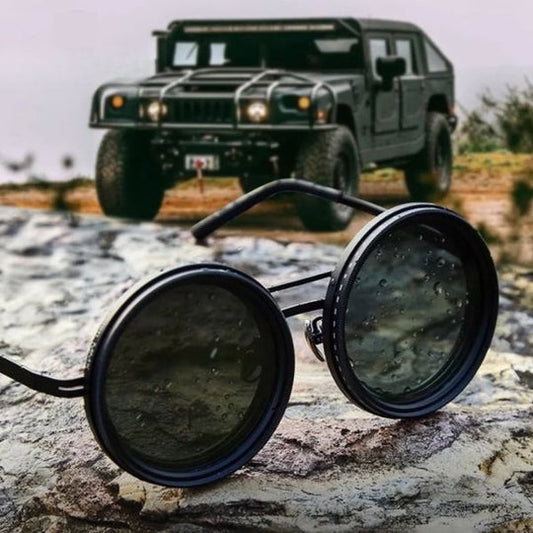 2026 Fashion New unisex handmade ND9 level Sunglasses Stepless Rotating Filter Retro Polarized Sunglass Cycling Sports Glassees